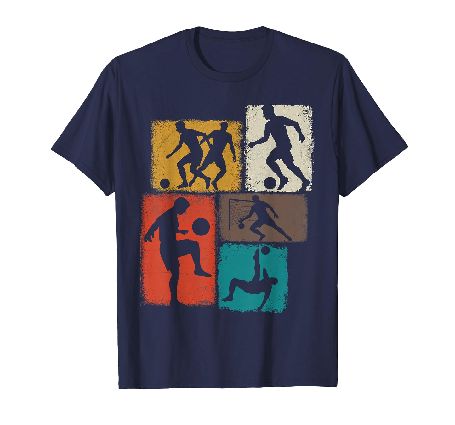 Soccer Player Collage Men Kids Coach Youth Boys T-Shirt