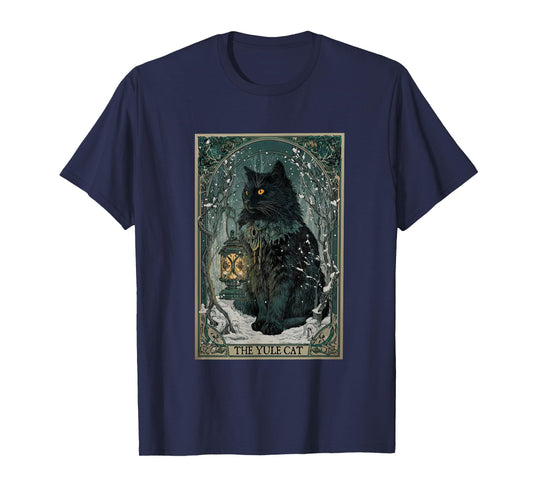 The Yule Cat Tarot Card Christmas T-Shirt