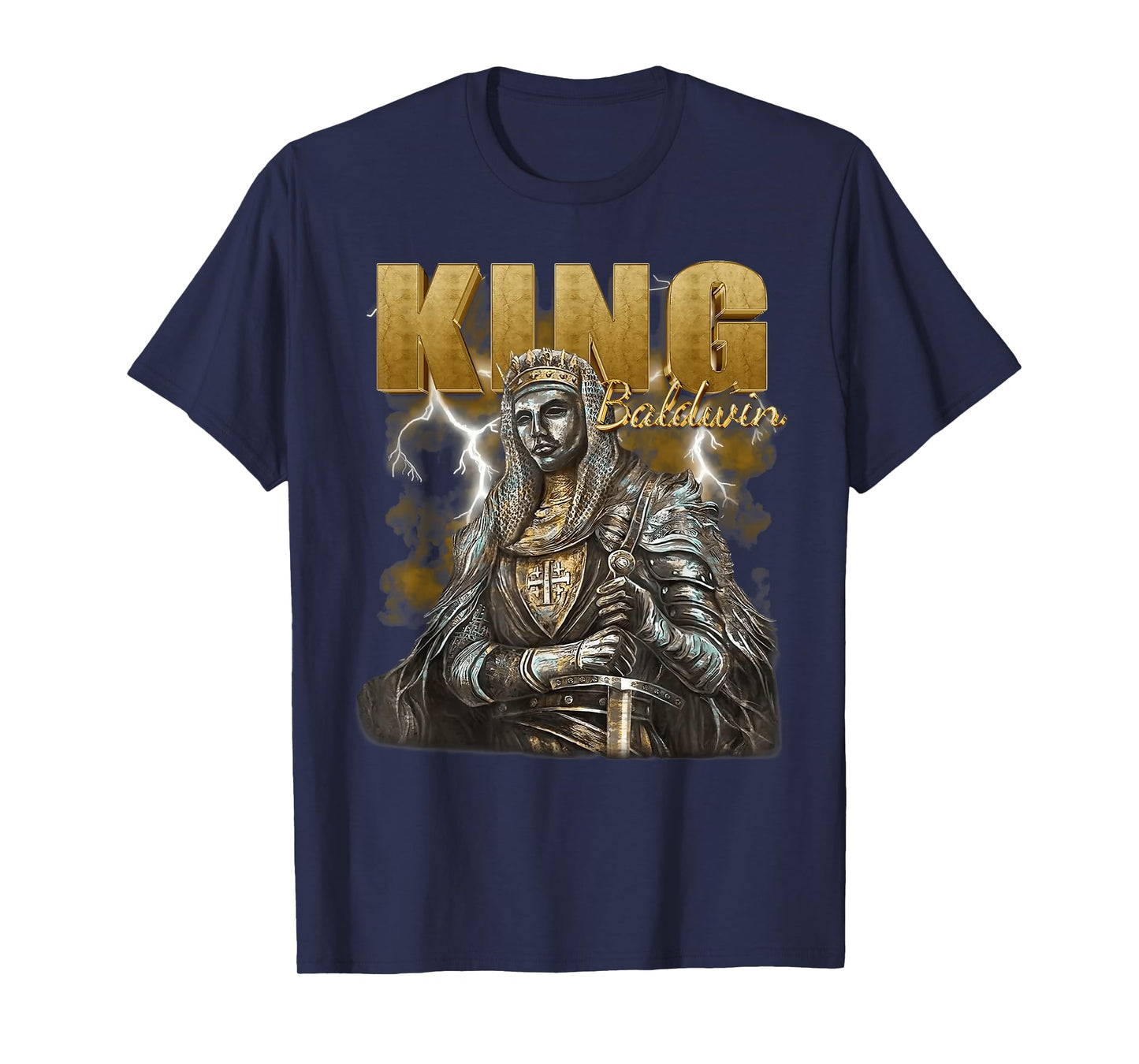 Sliver Mask King Baldwin IV Meme The Leper King Warrior T-Shirt