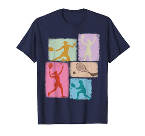 Tennis Player Collage Women Kids Coach Youth Girl T-Shirt