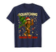 Squatching Through The Snow Funny Bigfoot Xmas Lights Gifts T-Shirt