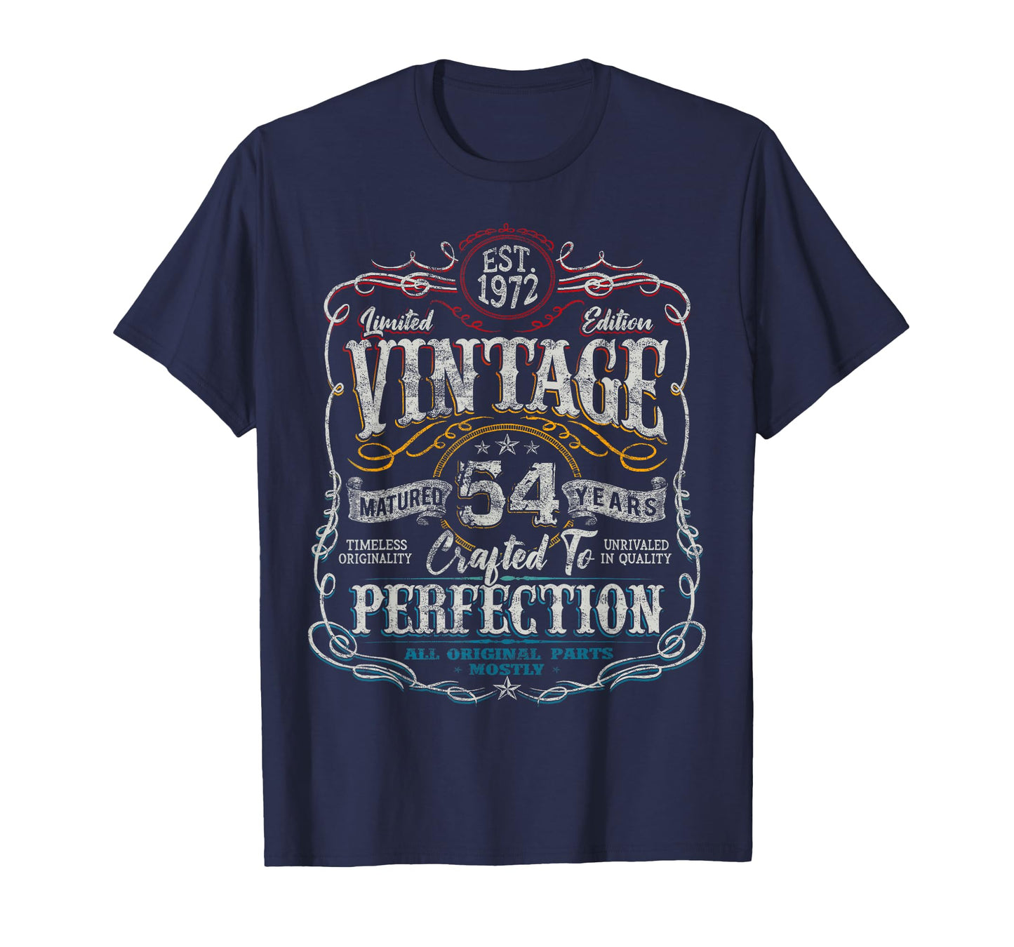 Vintage 1972 Limited Edition Shirt 54 Year Old 54th Birthday T-Shirt