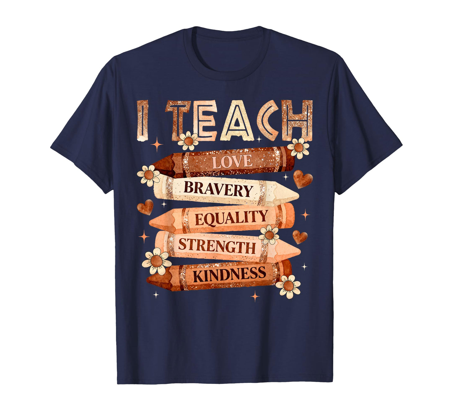 Black History Month Black Teacher I Teach Love Kindness T-Shirt