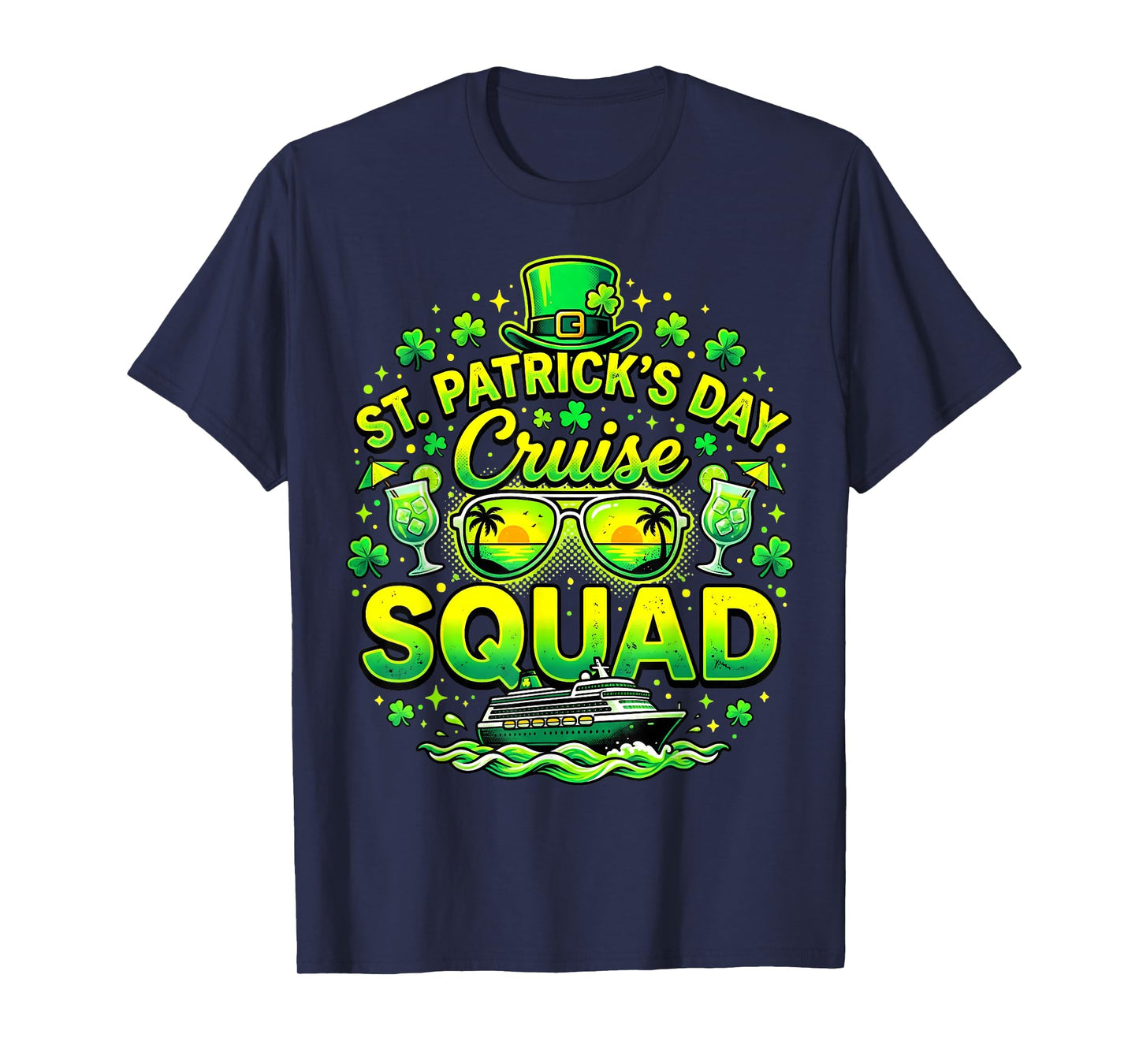 St Patrick's Day Cruise Squad Shamrock Family Matching Funny T-Shirt