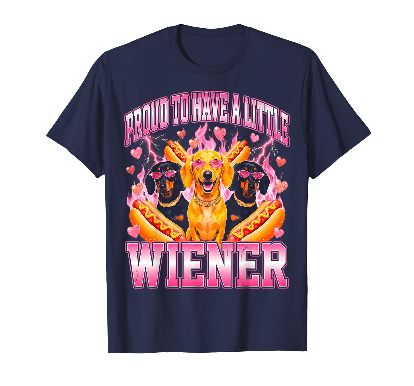 Dachshund Proud to Have A Little Wiener Dog Owner Funny T-Shirt