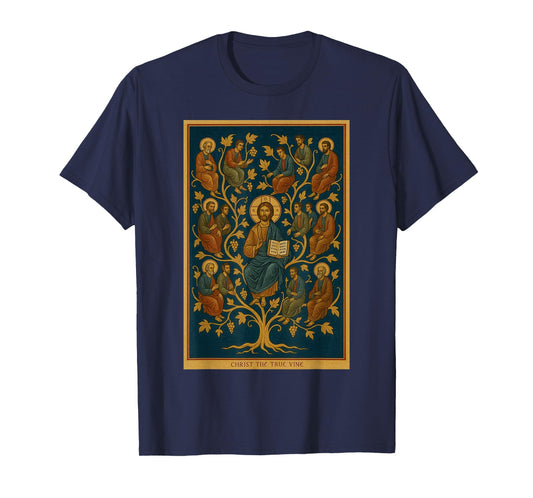 Orthodox Icon of Jesus - I Am The Vine Icon T-Shirt