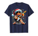Rock Star Gingerbread Christmas Guitar Lights Men Women Kids T-Shirt