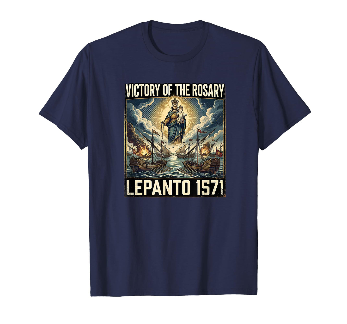 Catholic Lepanto Battle Flag 1571 Crusader T-Shirt