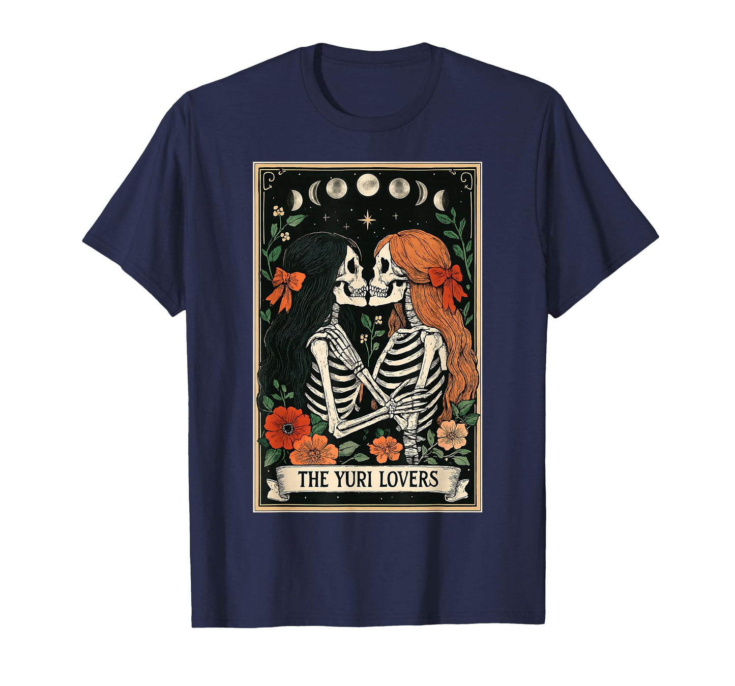 The Yuri Lovers Anime Manga Japanese Tarot Card Skeleton T-Shirt