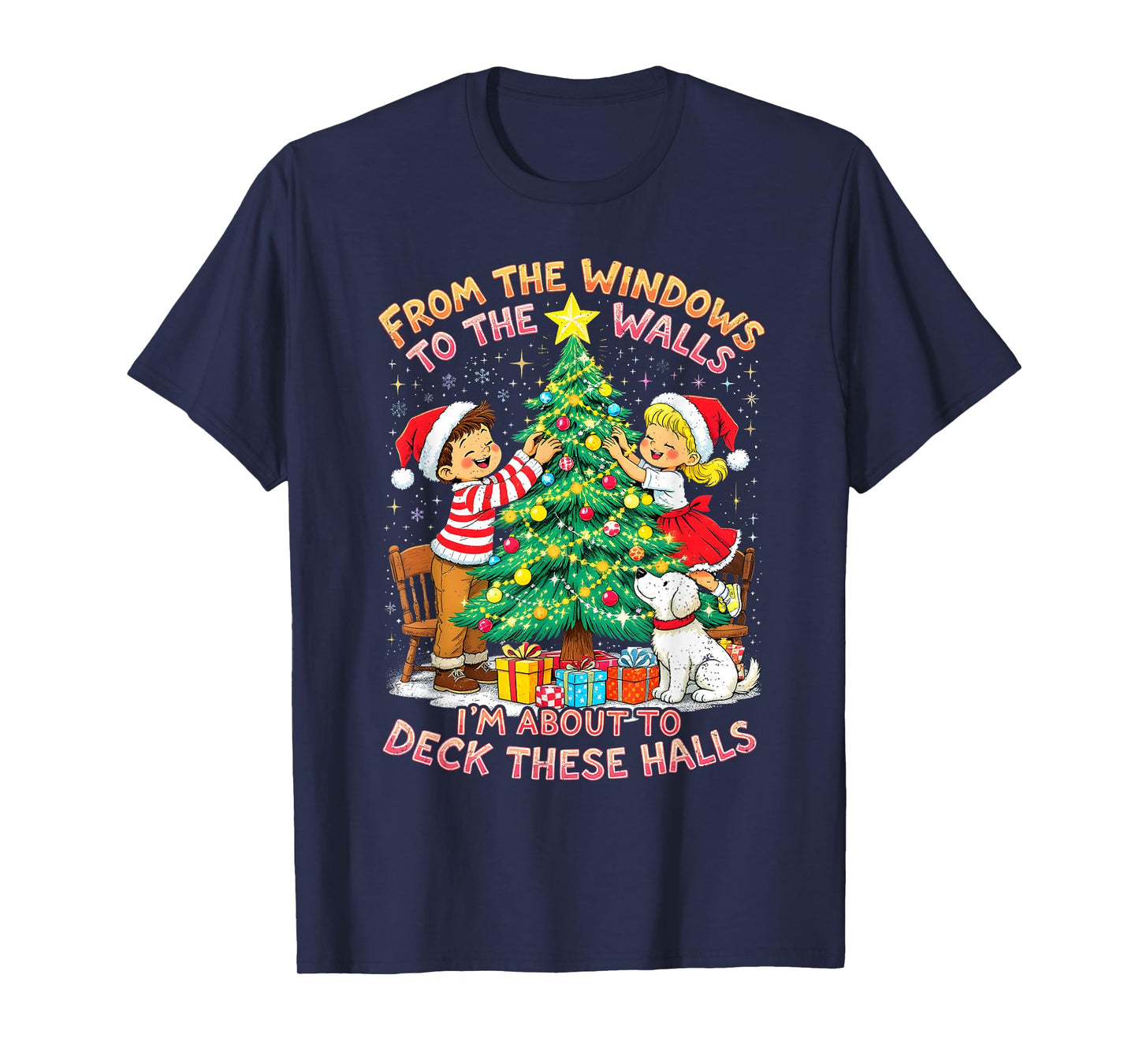 from The Windows to Walls Deck These Halls Christmas T-Shirt