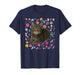 Gray Tabby Cat Owner Flowers Grey Tabby Cat Lover T-Shirt