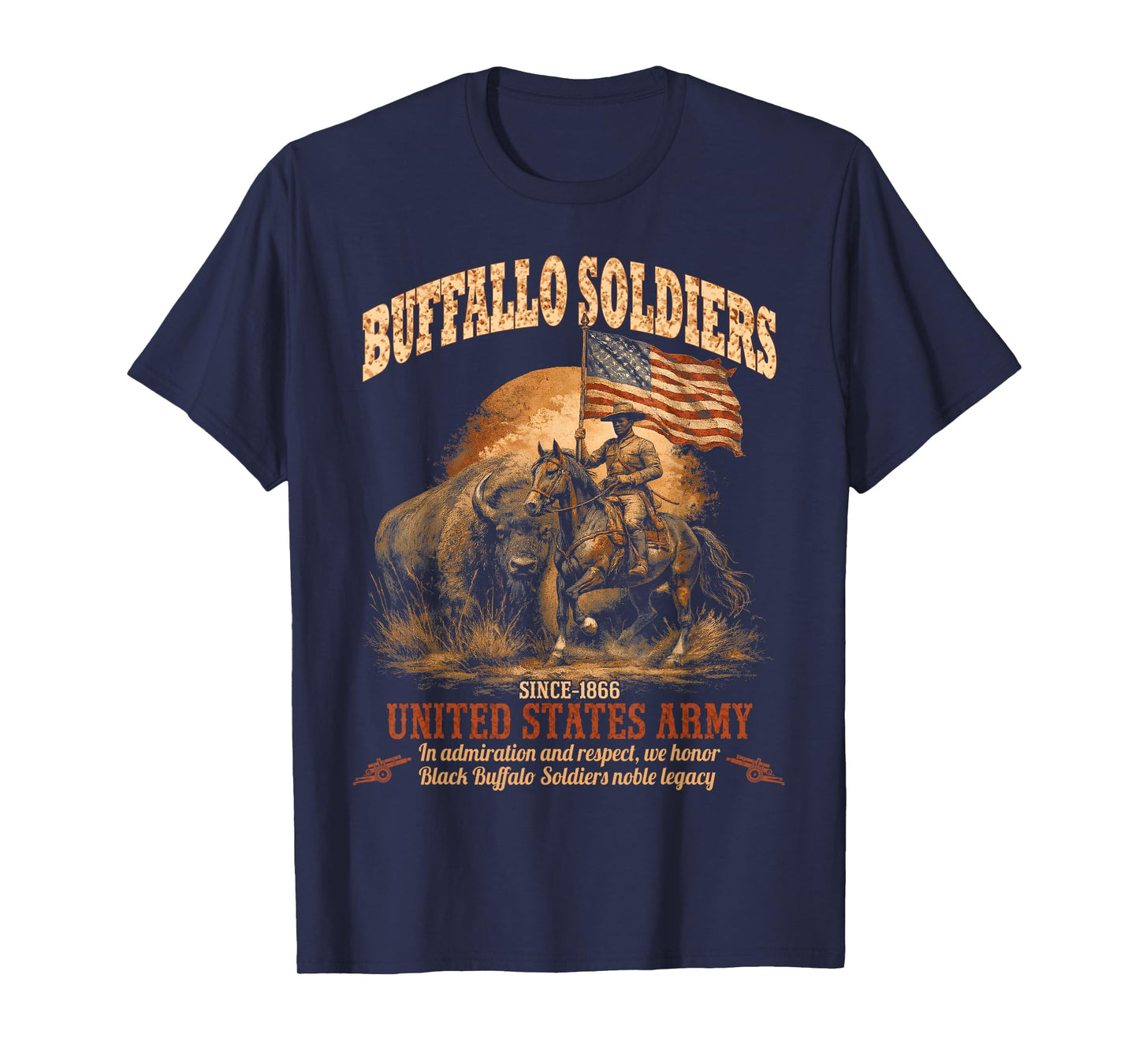 Buffalo Soldiers, African American Black History Military US T-Shirt