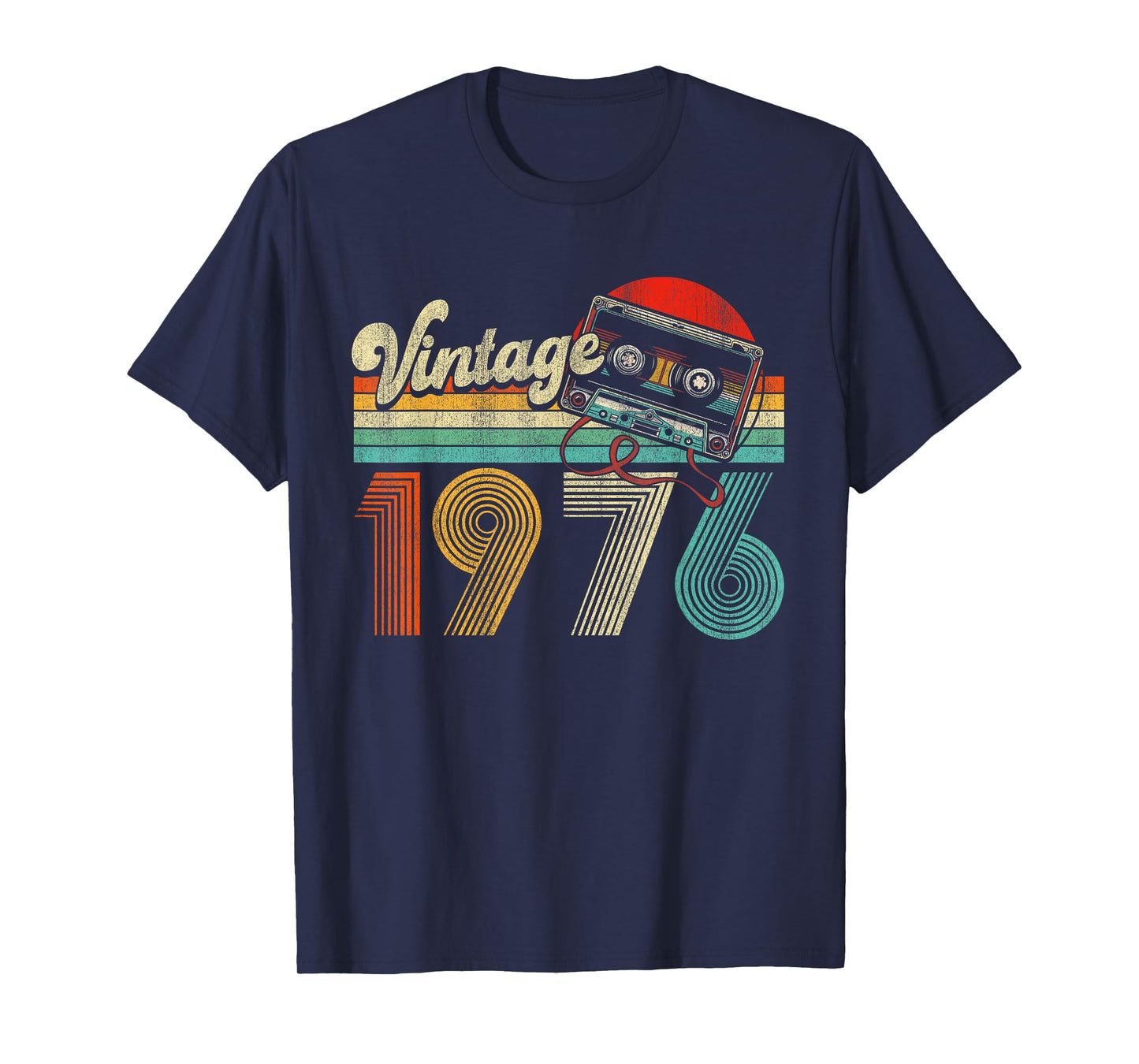 Vintage 1976 Cassette Tape 50th Birthday Gifts 50 Year Old T-Shirt