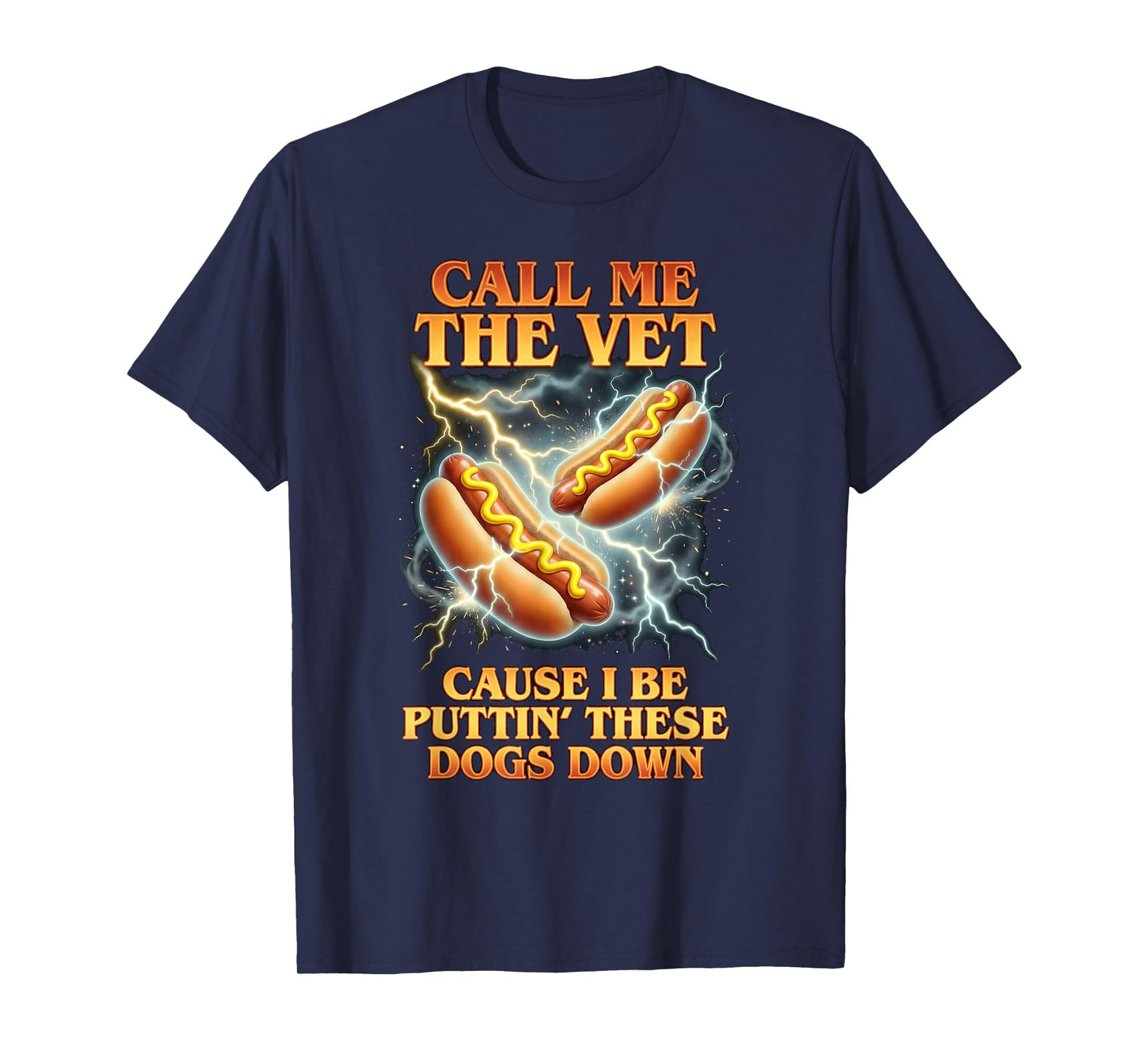 Dogs Down Hot Dog Eater T-Shirt