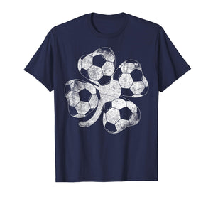 Soccer St Patricks Day Boys Girls Men Women Shamrock T-Shirt