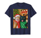 Funny Meme Cat Taking A Selfie Christmas Xmas Lights Holiday T-Shirt