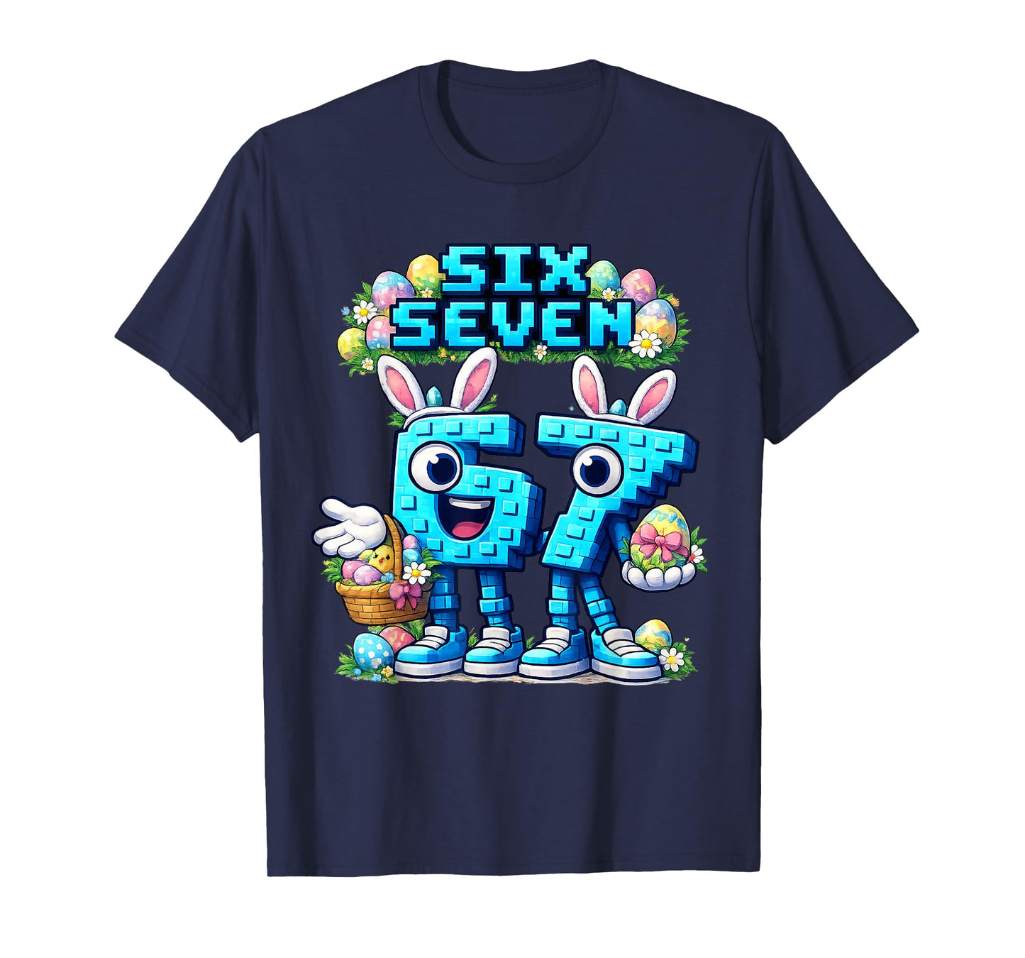 Kids Meme 67 Six Seven 6 7 Easter Day T-Shirt