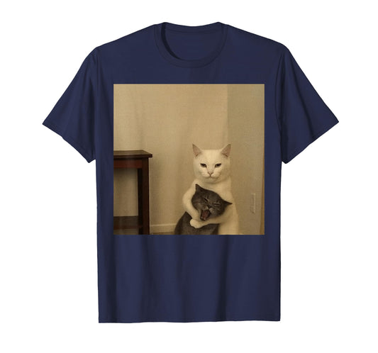 A cat Choking Another cat Meme T-Shirt