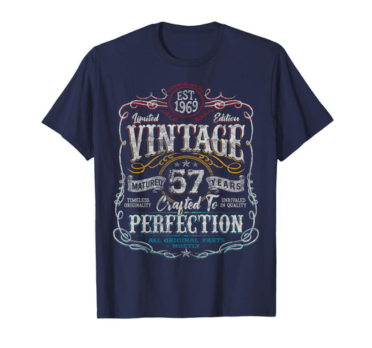 Vintage 1969 Limited Edition Shirt 57 Year Old 57th Birthday T-Shirt