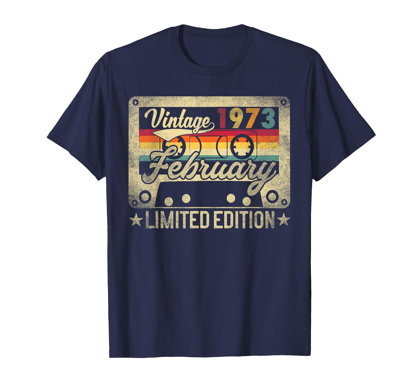 Vintage 1973 February 53 Years Old 53rd Birthday Men Women T-Shirt