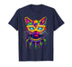Cat Drip Mardi Gras Carnival Jester Beads Meow Kitty Pet T-Shirt