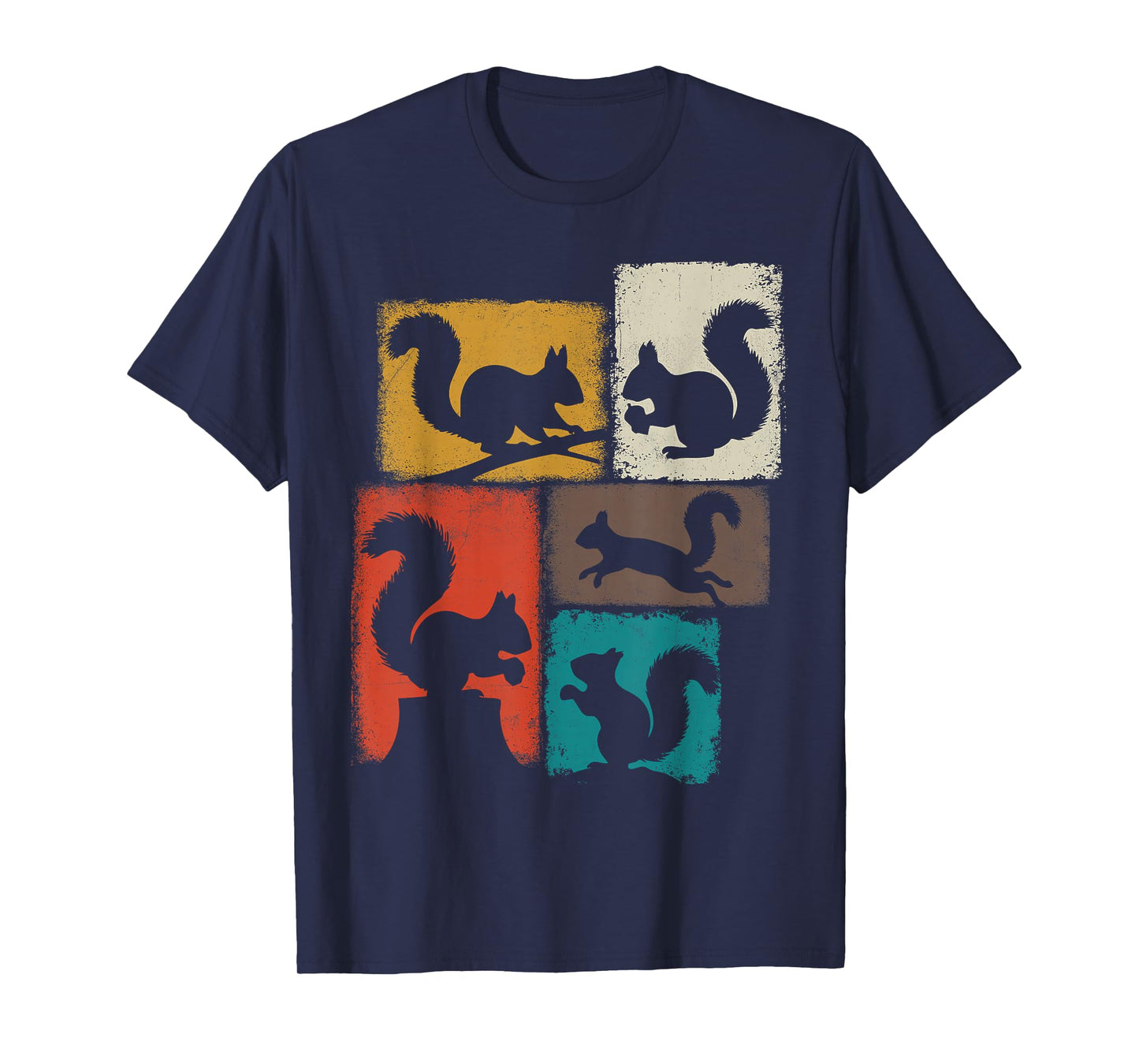 Squirrel Vintage Collage Nut Lover T-Shirt