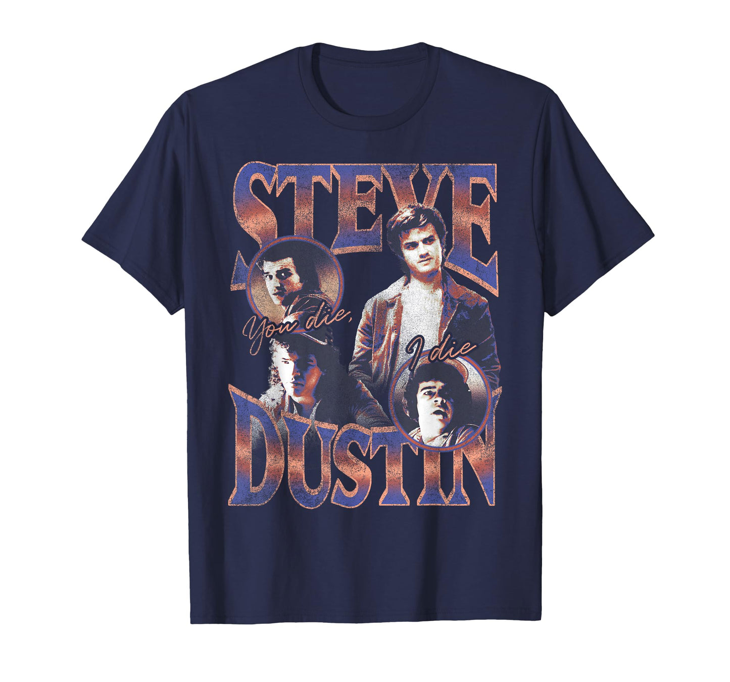 Stranger Things Steve & Dustin You Die I Die 80's Art Style T-Shirt