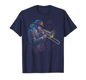 Jazz Musician Trombone Player Artistic Music Jazz Lover T-Shirt