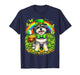 Lucky Miniature Schnauzer St Patrick’s Day Rainbow Shamrock T-Shirt