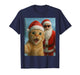 Funny Cat Selfie with Santa Claus Christmas Meme Xmas Kids T-Shirt