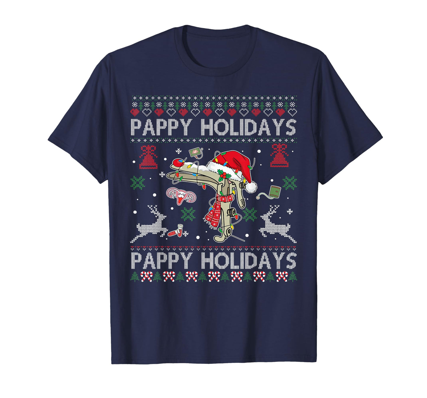 Speculum Santa Pappy Holidays Gynecologist Ugly Sweater Xmas T-Shirt