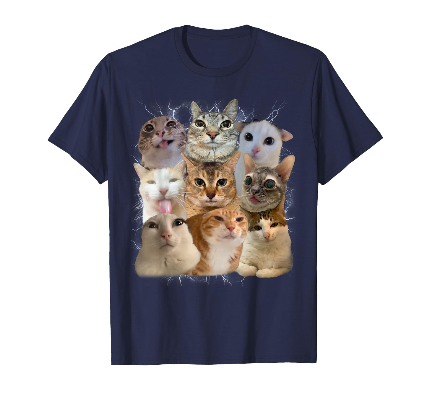 Famous Cats Meme Funny Cat Brainrot Meme Bootleg Gen Z Alpha T-Shirt