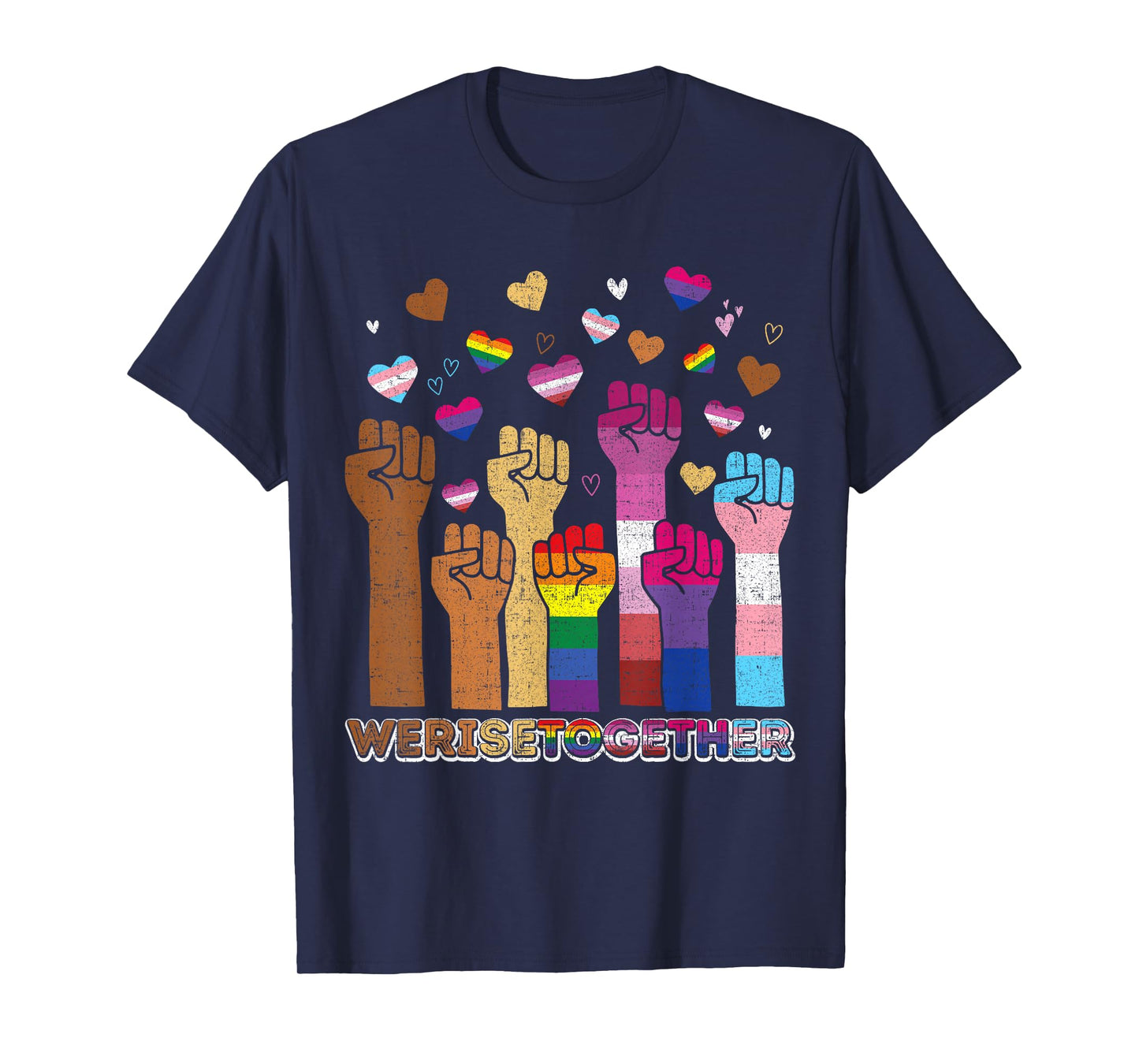 Black Pride BLM LGBT Raised Fist Equality - Apparel Meaning T-Shirt