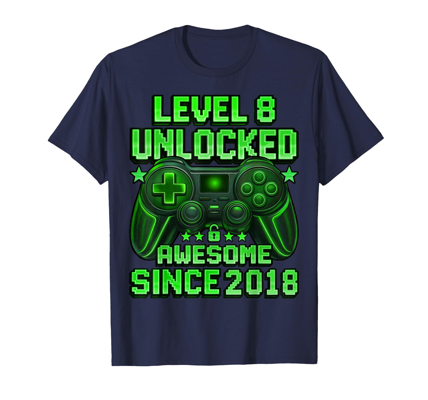 Level 8 Unlocked 8 Year Old Gifts for Boys 8th Birthday Boy T-Shirt