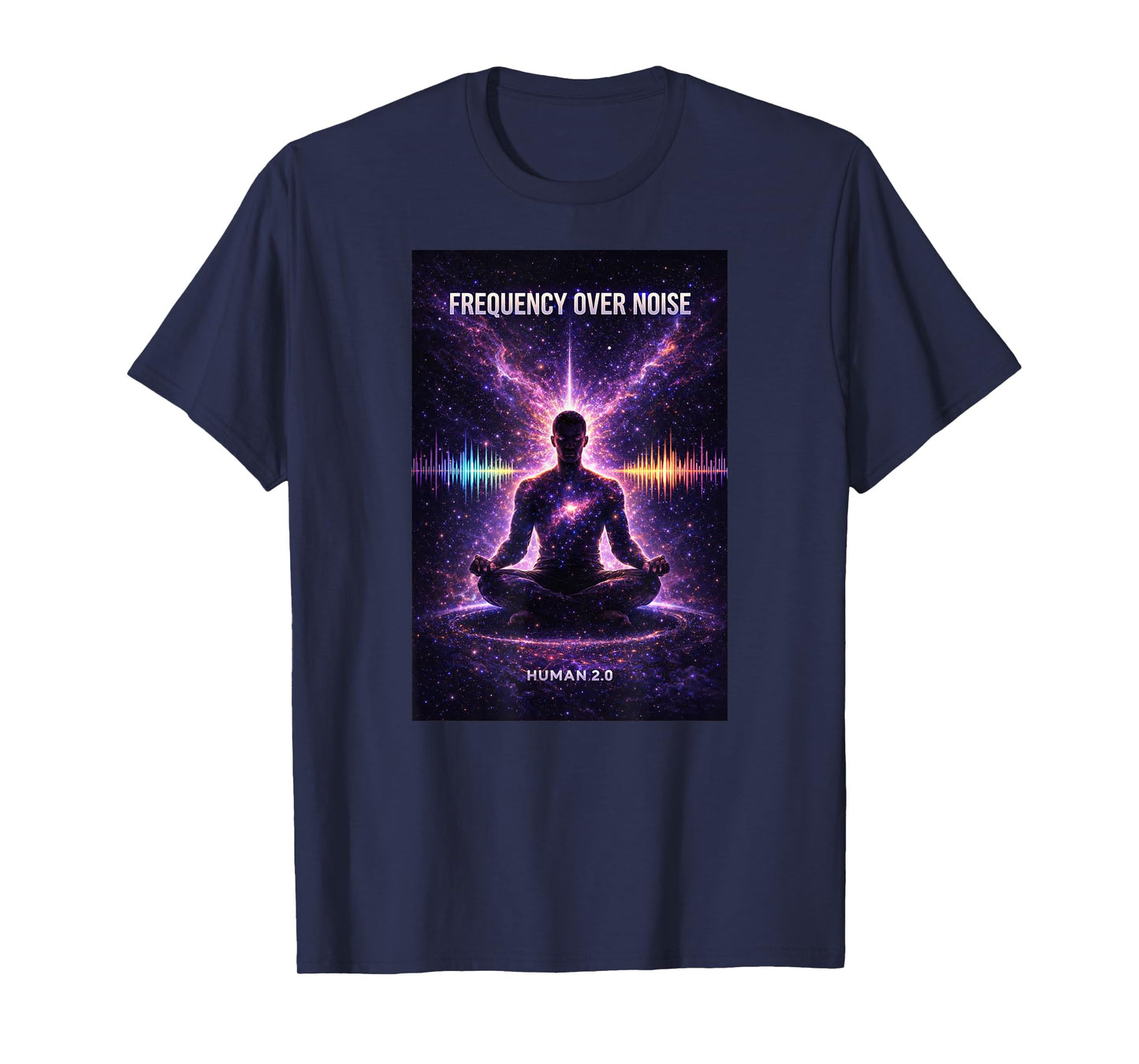 Frequency Over Noise Meditation Mindset T-Shirt
