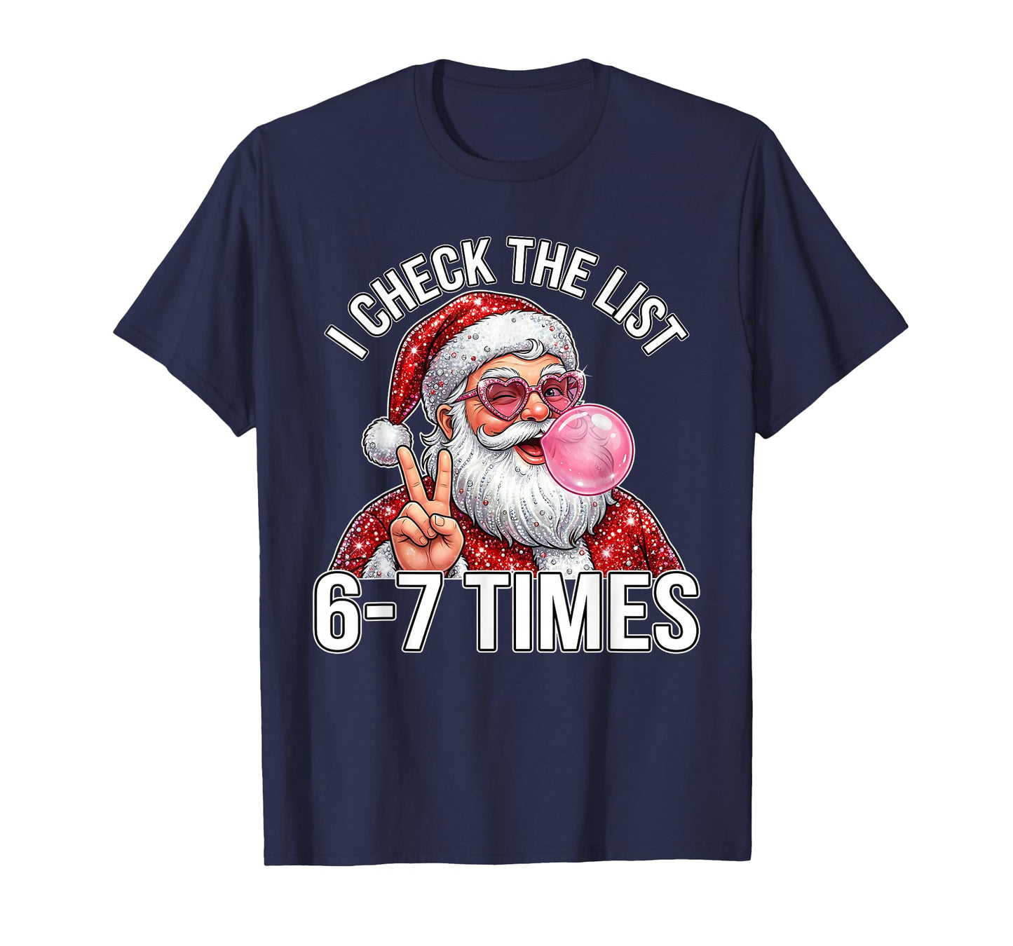 67 Six Seven Funny Christmas 6 7 Santa Meme Men Women Kid T-Shirt