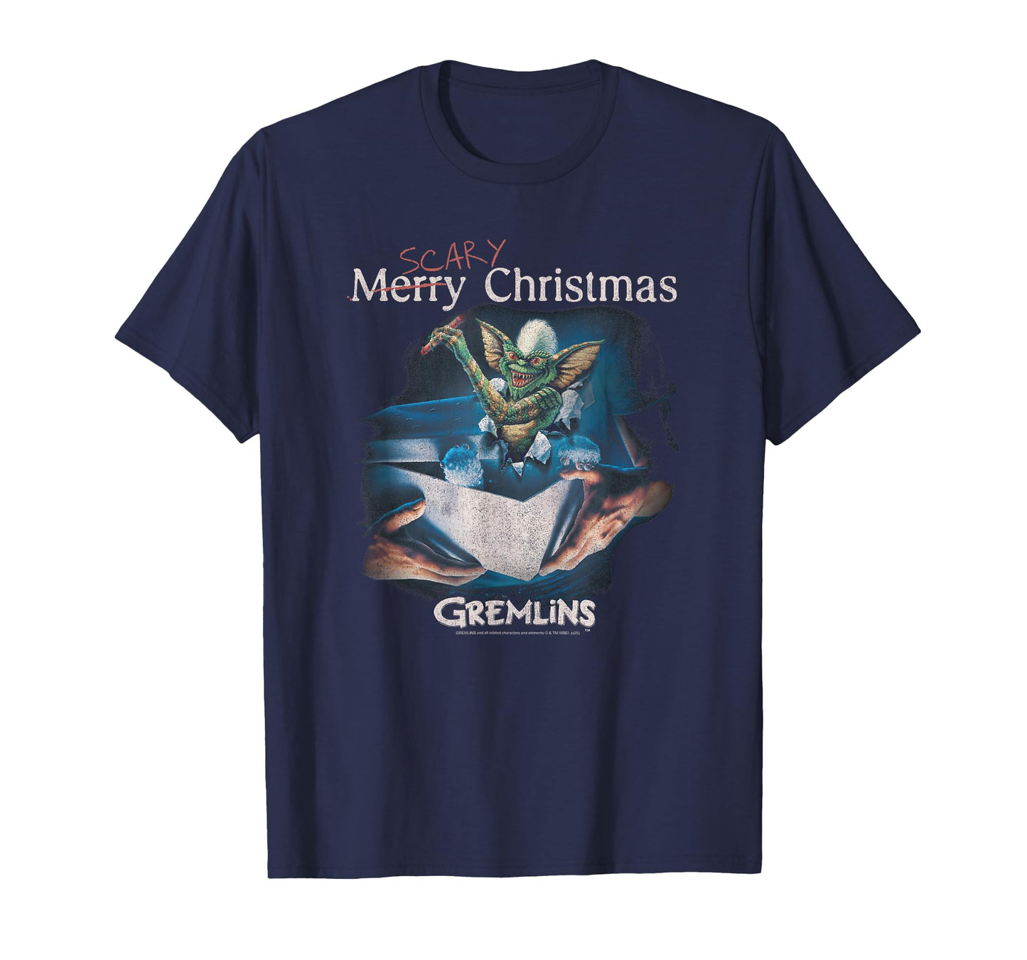 Gremlins Scary Christmas Poster Retro Holiday Movie T-Shirt
