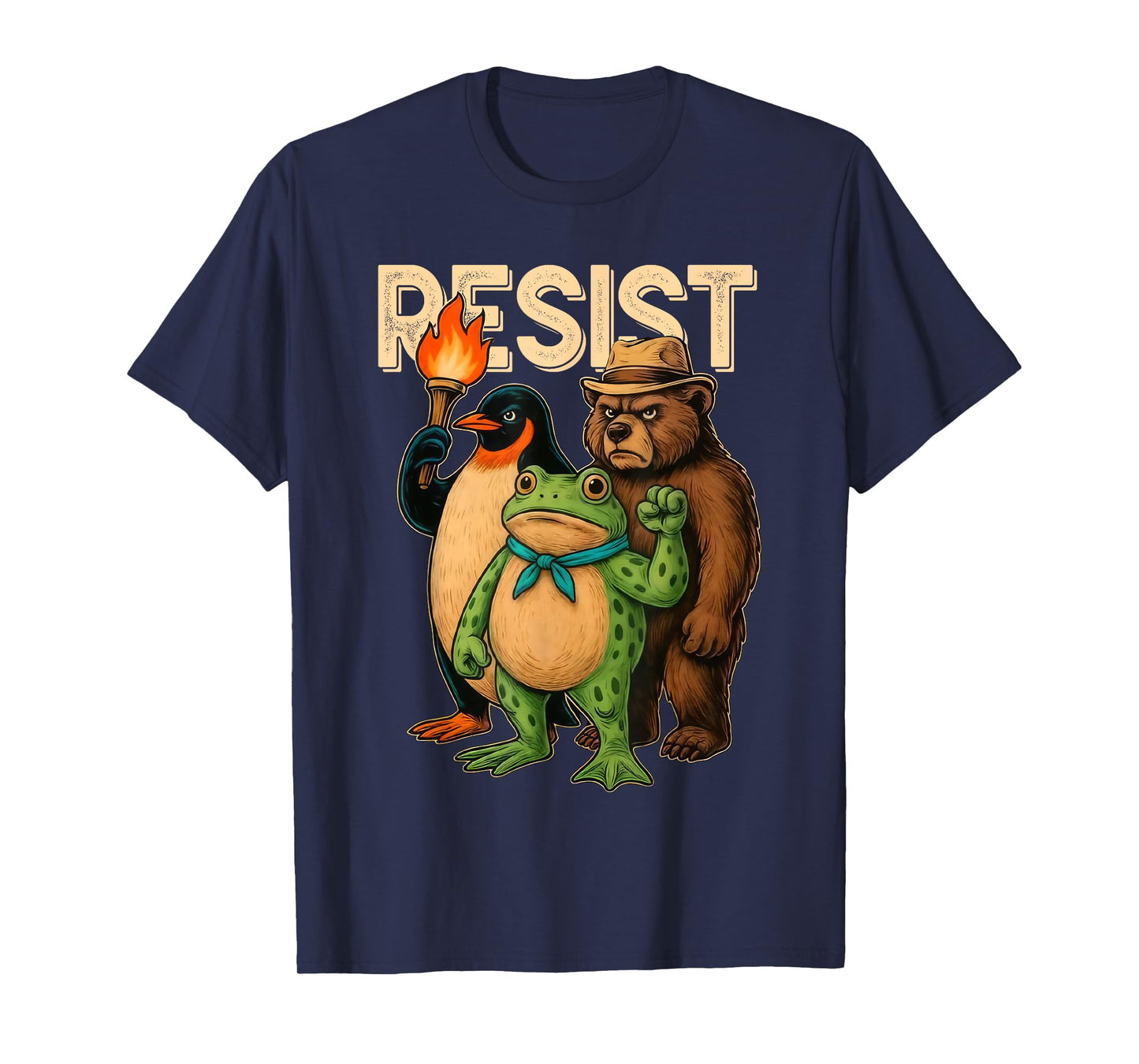 Resist Frog Portland Frog Protest for Men Women T-Shirt