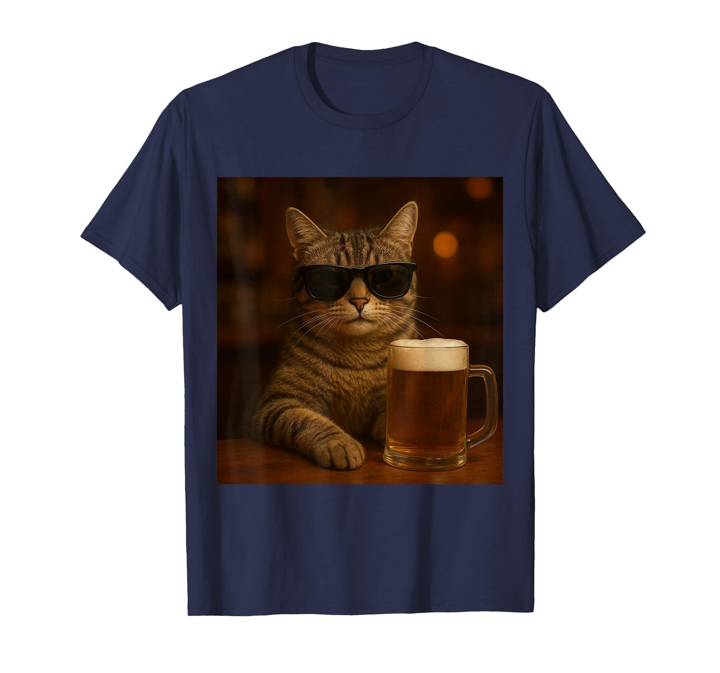 Funny Drinking Cat Meme Sarcastic Humor Beer Lover Bar T-Shirt