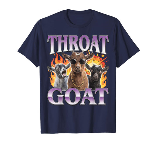 Throat Goat Funny Adult Humor Y2K T-Shirt