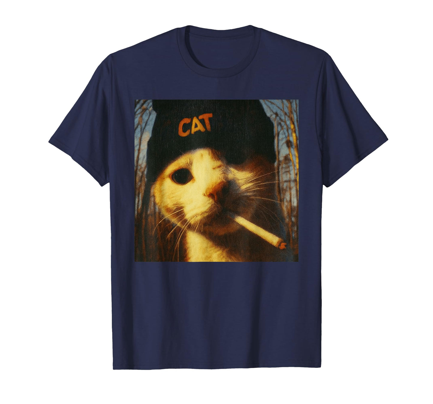 Funny Smoking Cat, Cigarette Kitty Gen Z Meme, Cat Lover T-Shirt