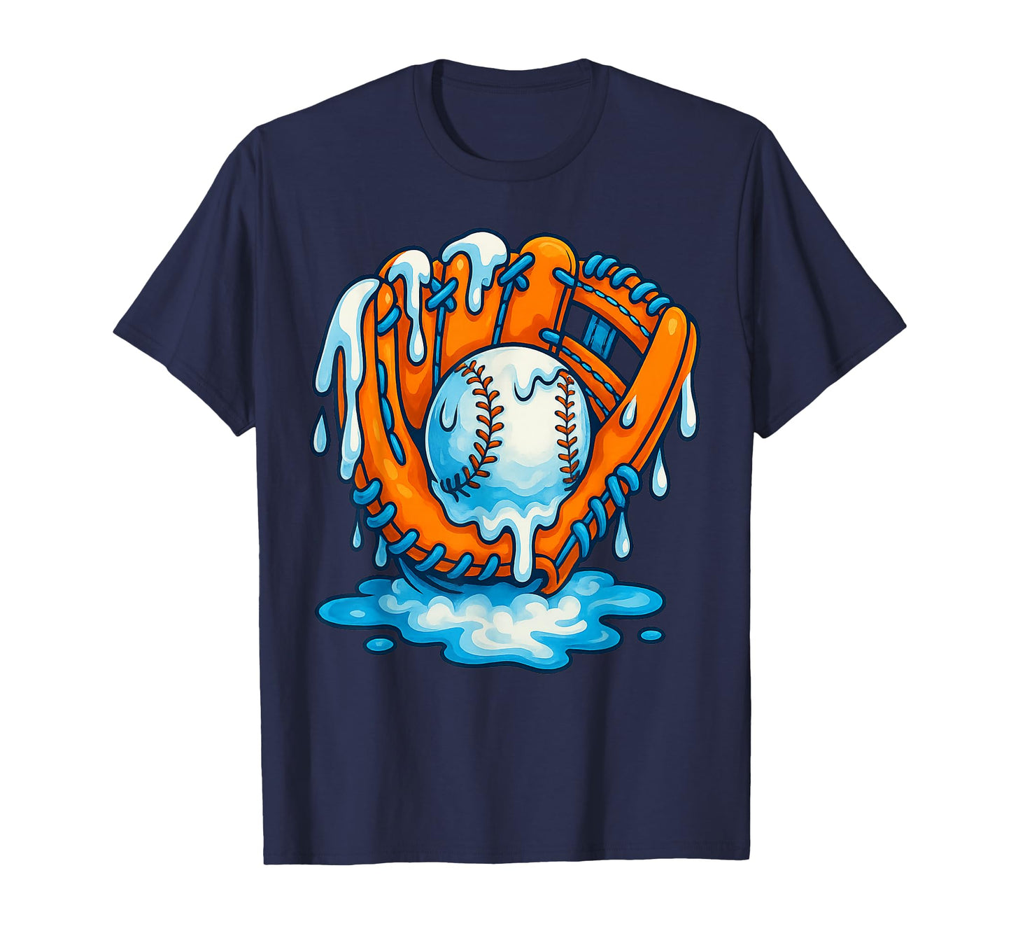 Baseball Drip Team for Boys and Girls Ice Cream Cool T-Shirt