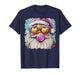 Santa Heart Glasses Christmas Art T-Shirt