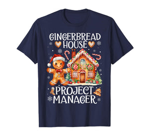 Gingerbread House Project Manager Cookie Christmas Pajamas T-Shirt