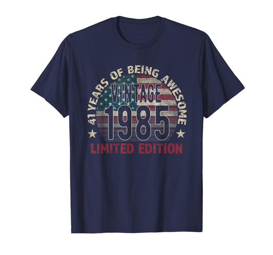 41th Birthday Gift Men Vintage Born 1985 Turning 41 Year Old T-Shirt