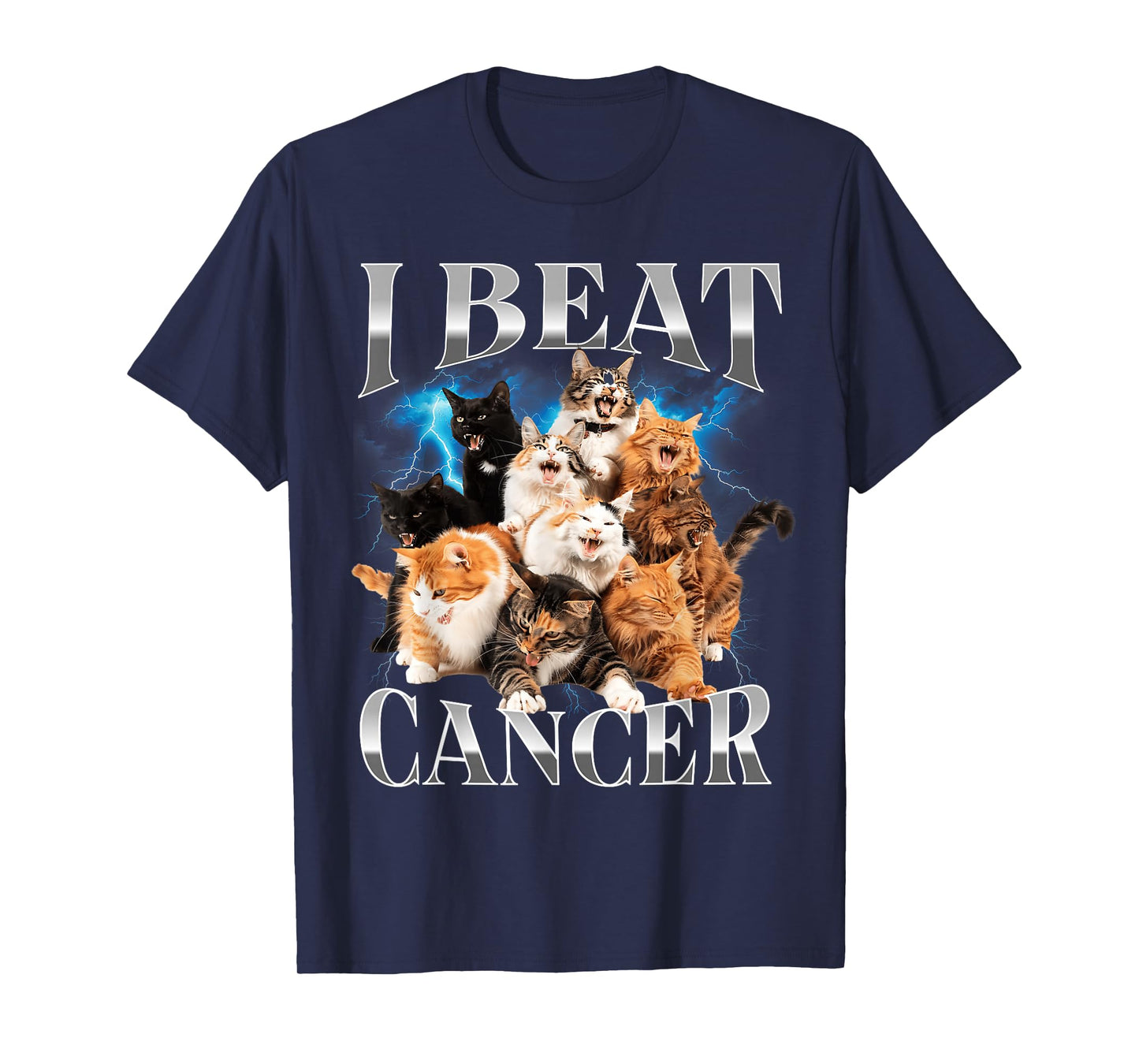 I Beat Cancer Survivor - Funny Cat Meme - Bootleg T-Shirt