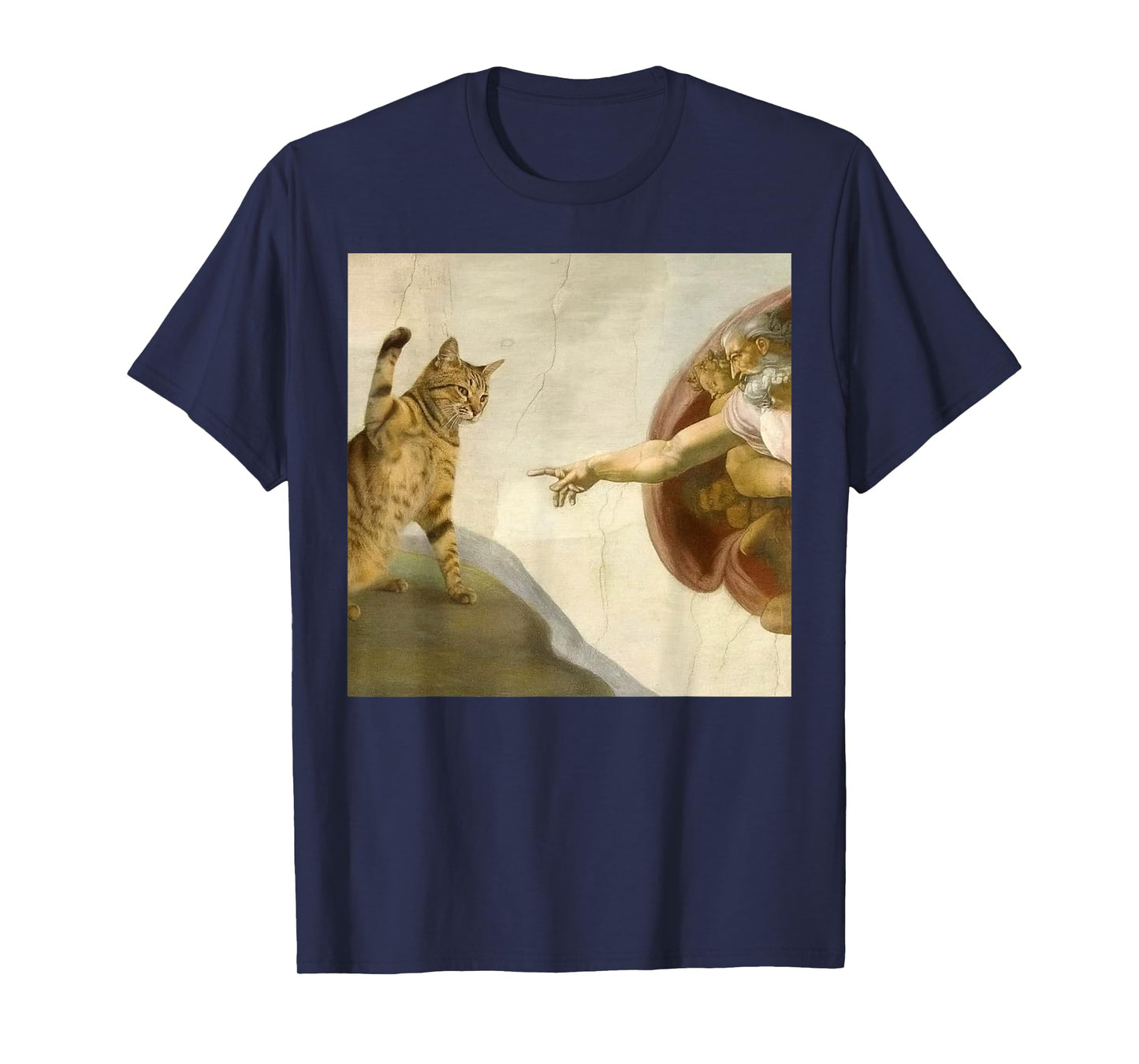 Tabby Cat Creation of Adam Meme T-Shirt
