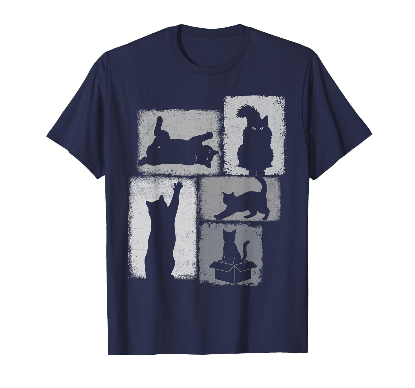 Cat Owner Vintage Collage Dad Mom Cats Lover T-Shirt