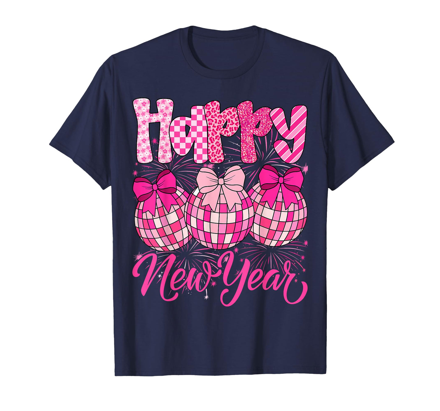 New Year's Eve Hello 2026 Happy New Year 2026 Disco Ball T-Shirt