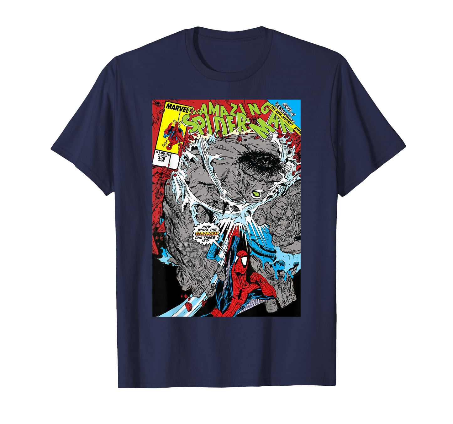 Marvel Comics Spider-Man vs. Hulk Action-Packed Artwork T-Shirt